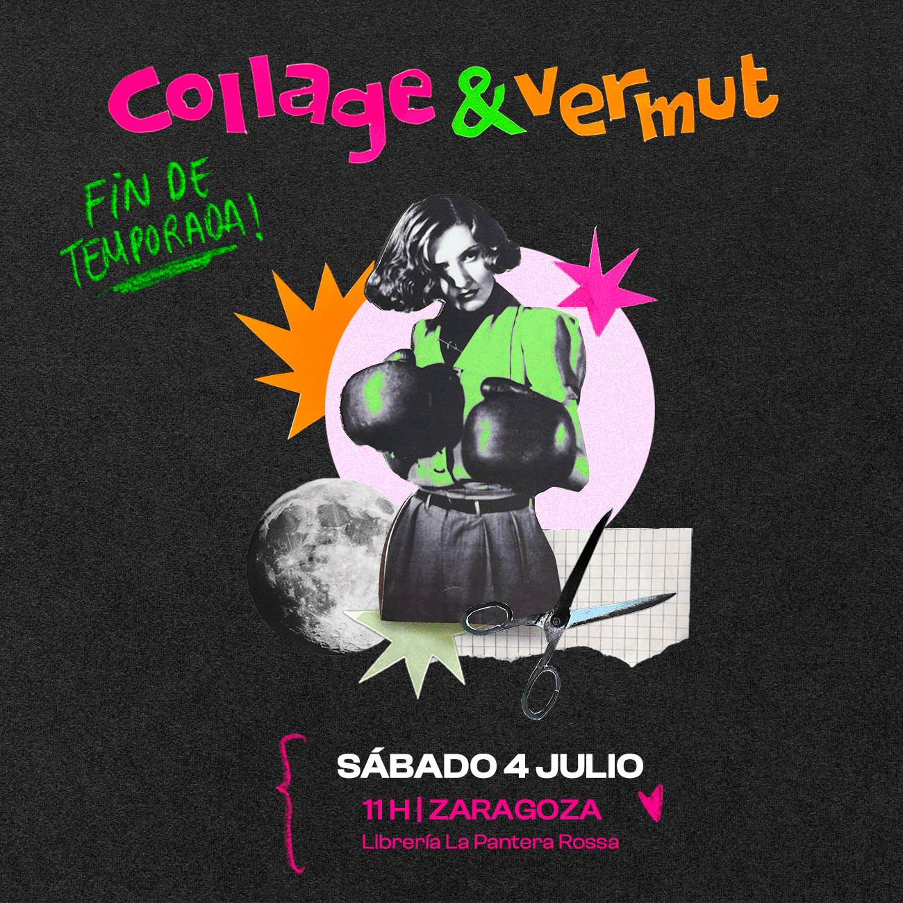 Taller Collage&Vermut | Cierre temporada ❤︎ 4 julio